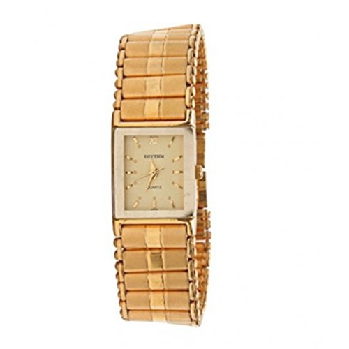Rhythm(Japan) Girls Gold Plated Wrist Watch 2.6x1.6x0.5cm